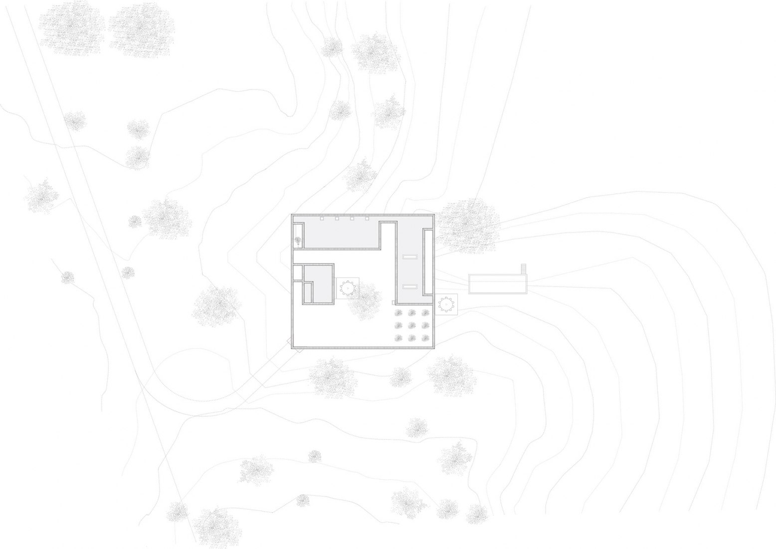 Site plan. Casa Da Volta by PROMONTORIO, Joao Cravo.