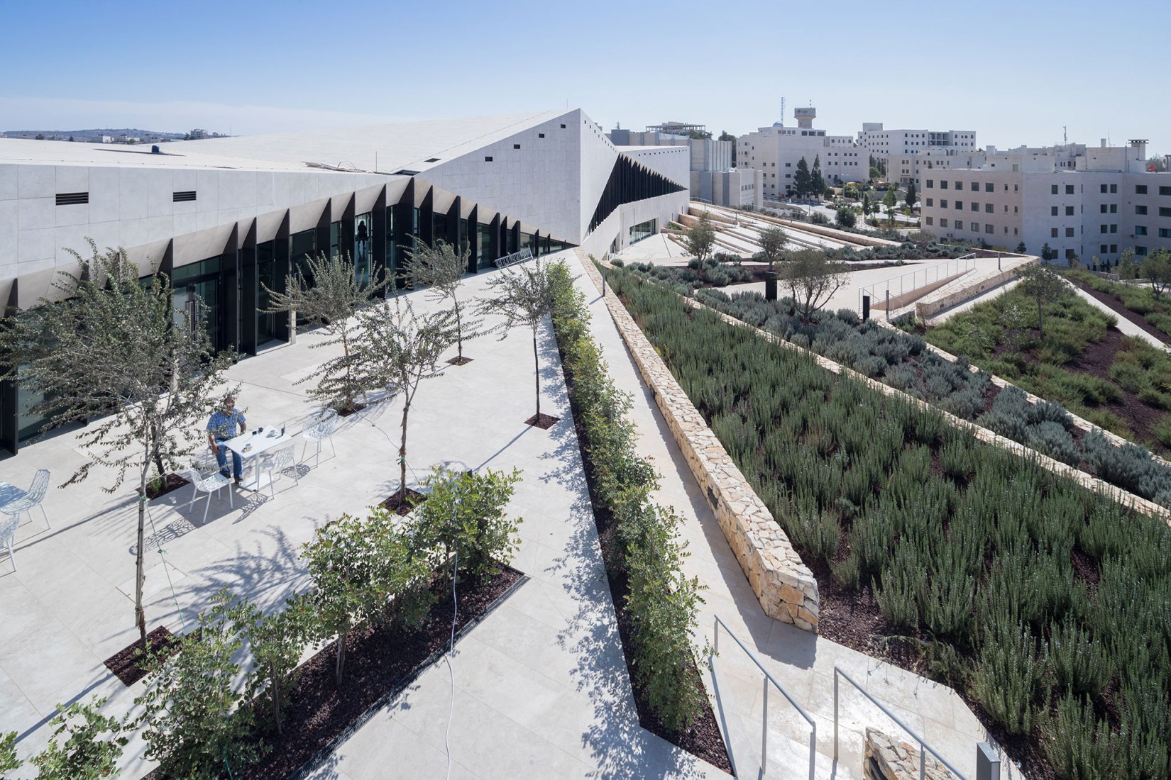 Vista exterior. El Museo Palestino por Heneghan Peng Arquitects. Birzeit, Palestina. Fotografía © Iwan Baan. Imagen cortesía de Heneghan Peng Arquitects