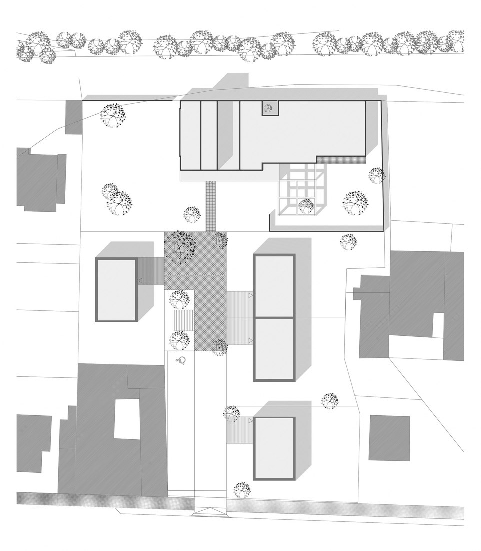 Site plan. Brethren Church Christian Community Centre by QARTA Architektura.