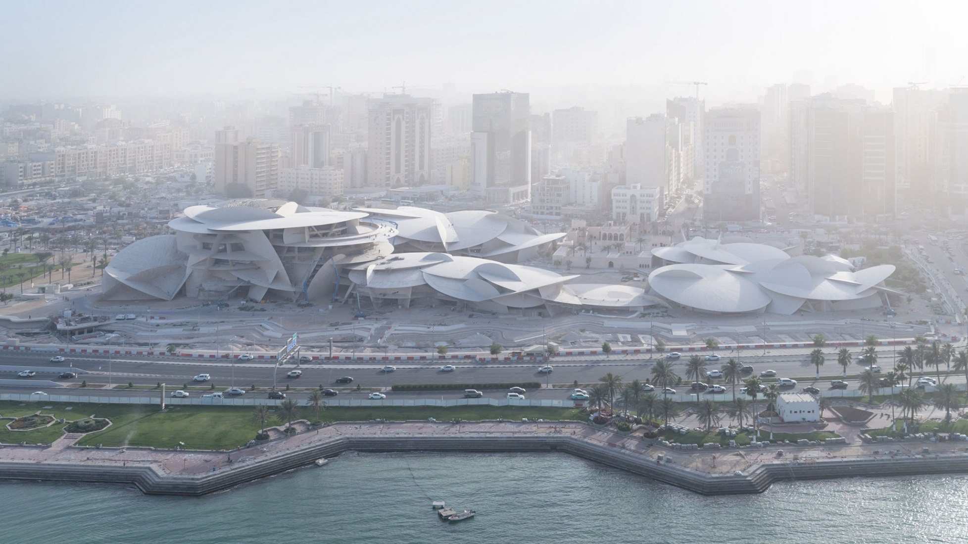 Overview. Qatar National Museum in Doha by Jean Nouvel. Photograph by Iwan Baan