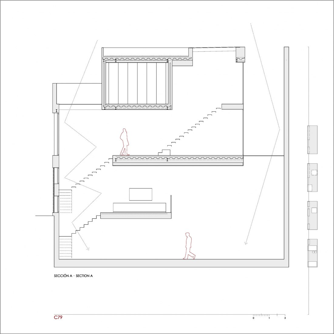 Sección. C79 por QUEIRO Arquitectura.