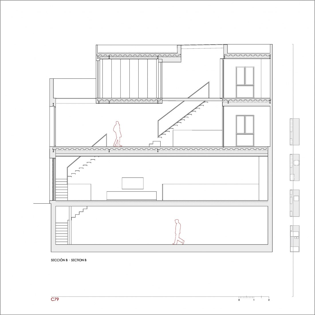 Sección. C79 por QUEIRO Arquitectura.