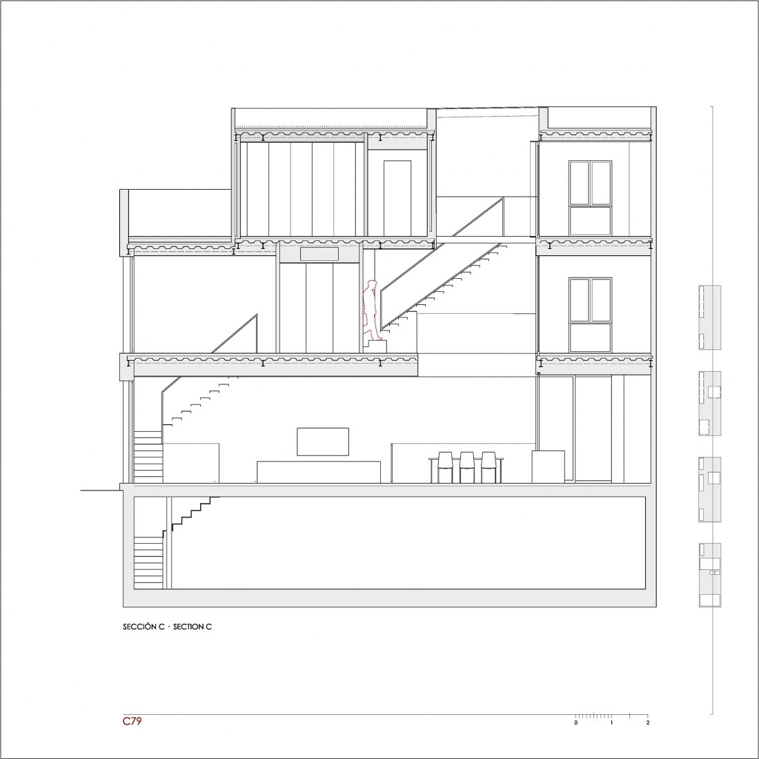 Sección. C79 por QUEIRO Arquitectura.