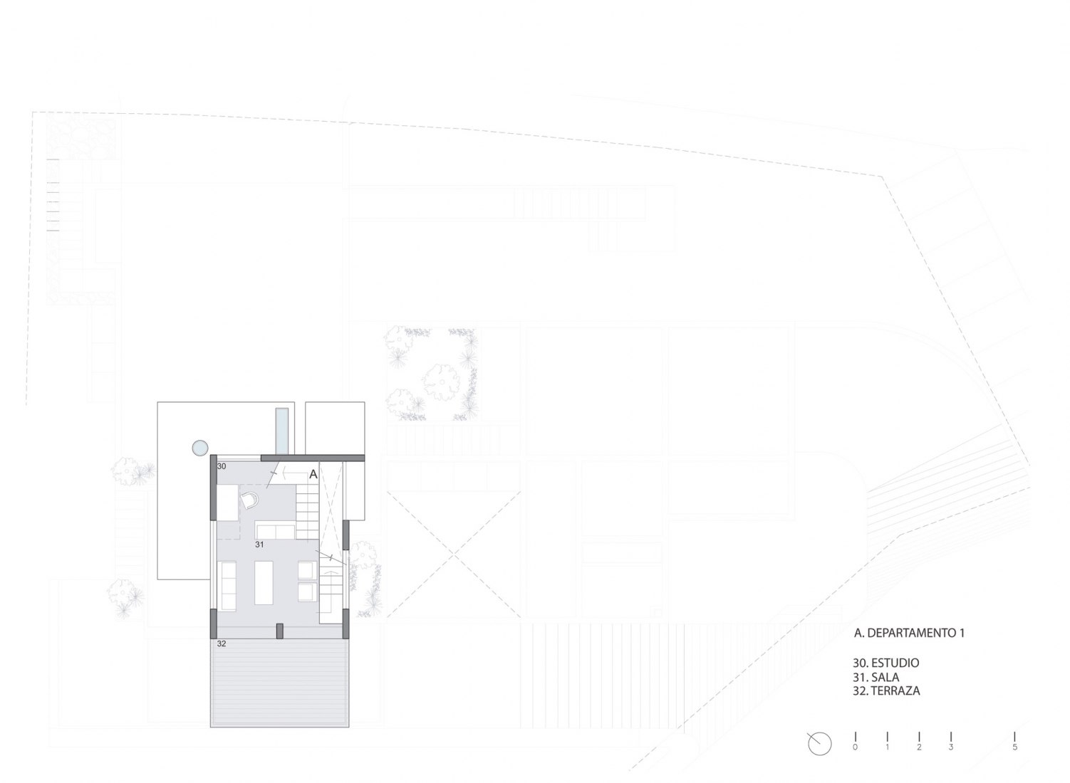 6 Level floor plan. Zoncuantla apartments by Rafael Pardo.