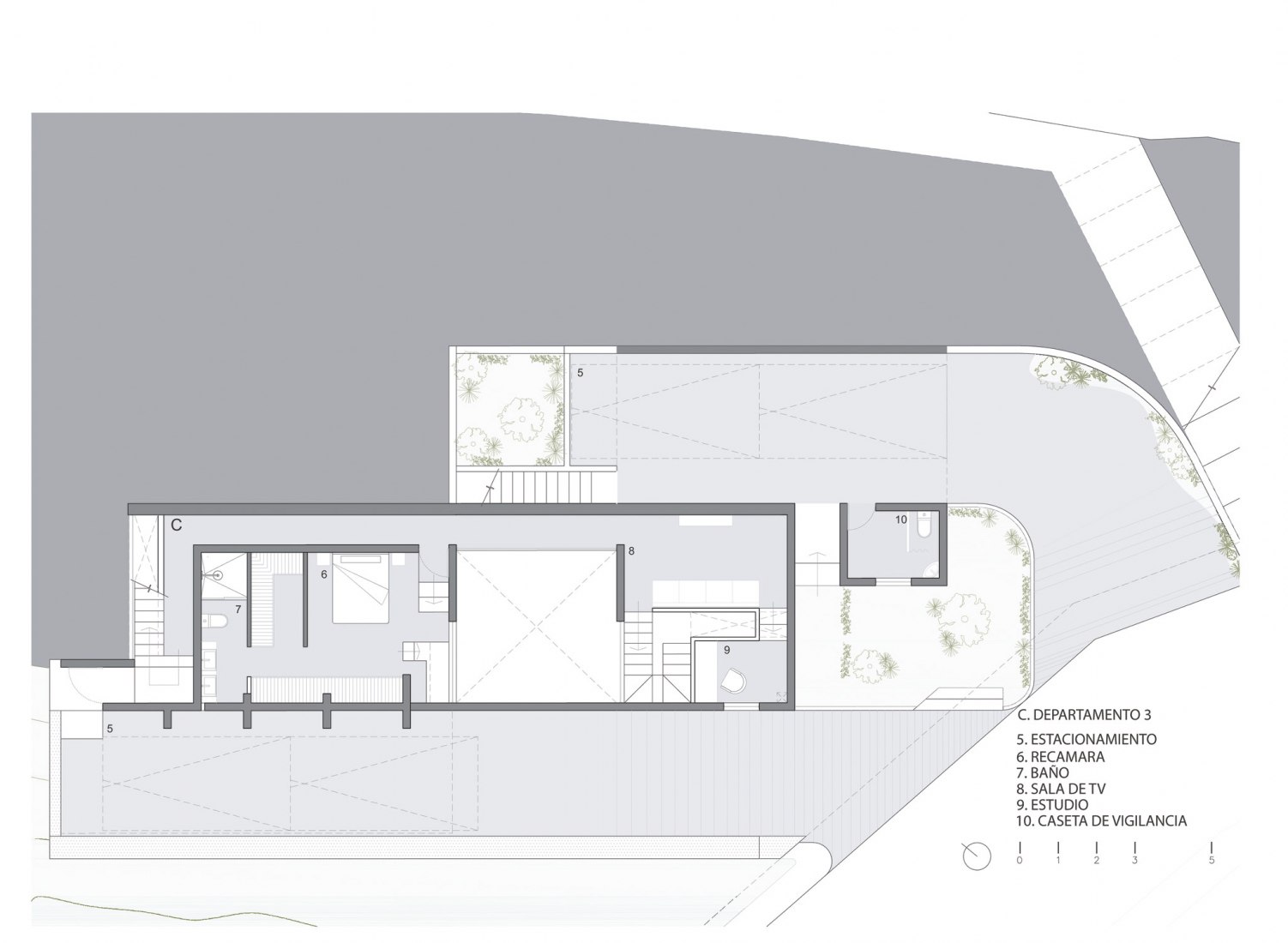 2 Level floor plan. Zoncuantla apartments by Rafael Pardo.