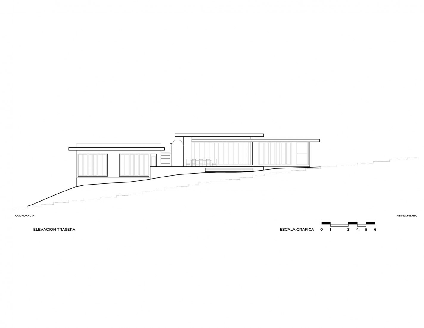 Elevación trasera. Casa Nivana por RED arquitectos