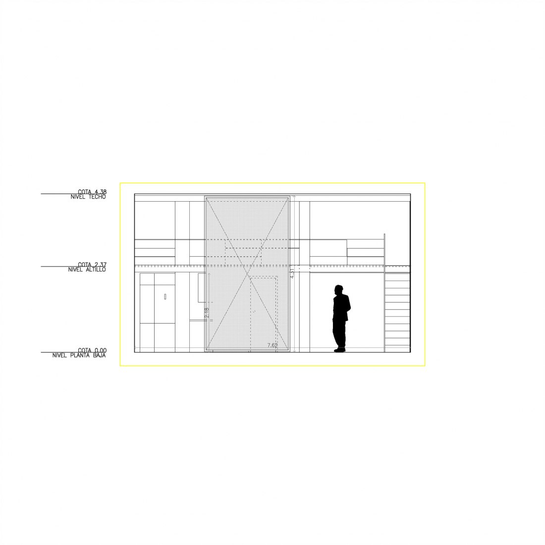 Section. MULTIPLYING ARCHITECTURES (II). Loft Renovation by Idearch. Courtesy of the architects
