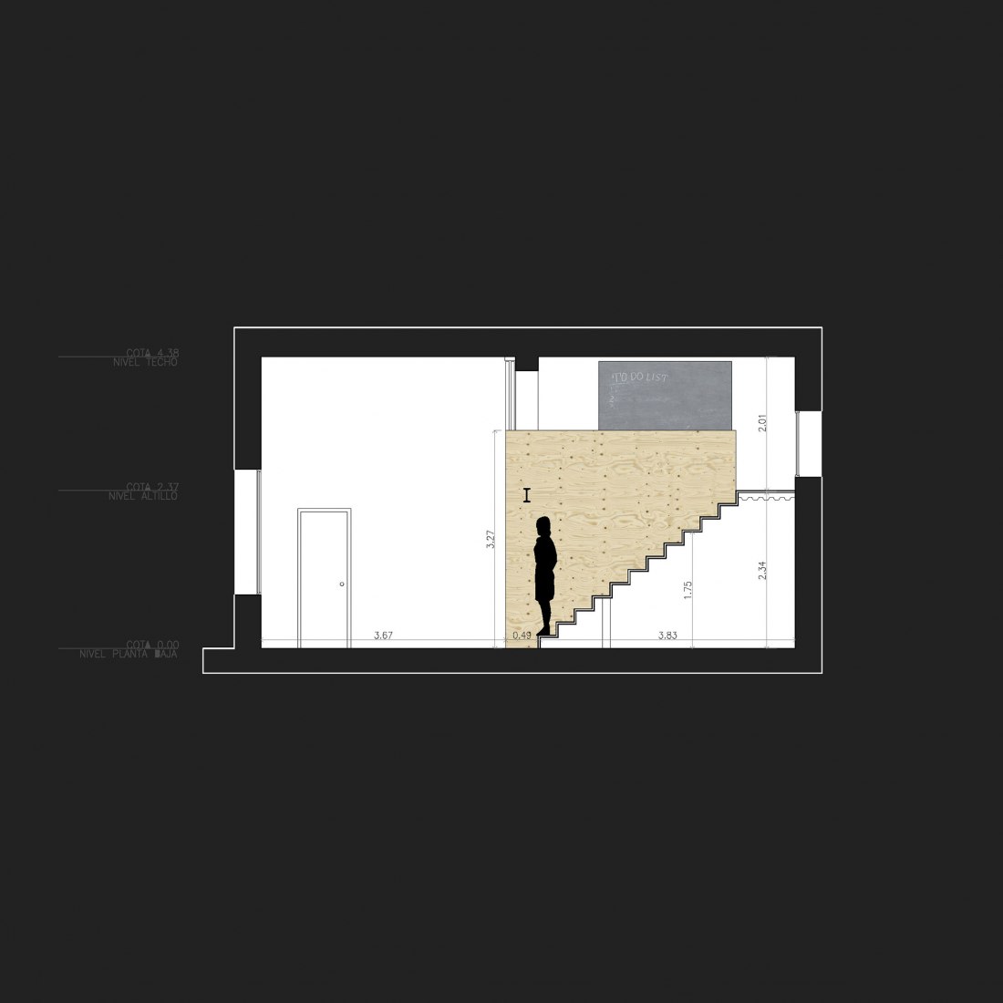 Section. MULTIPLYING ARCHITECTURES (II). Loft Renovation by Idearch. Courtesy of the architects
