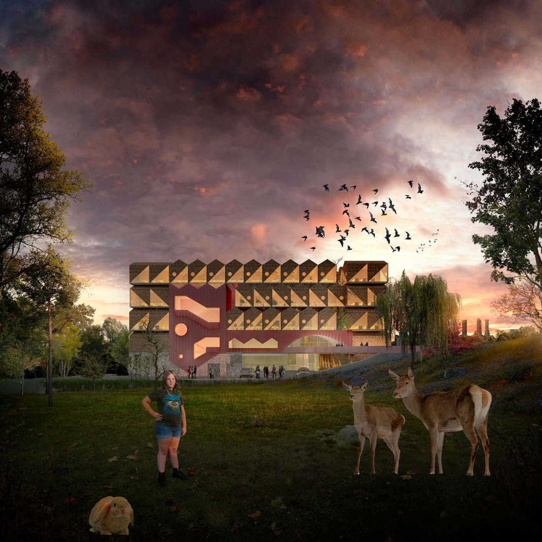 Rendering. Reggio School by Andrés Jaque / Office for Political Innovation