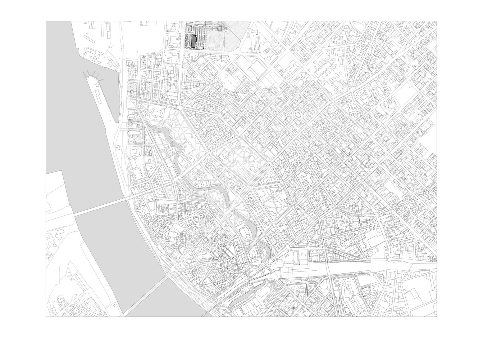Site plan. Hanzas Perons by Reinis Liepins, Sudraba Arhitektura.