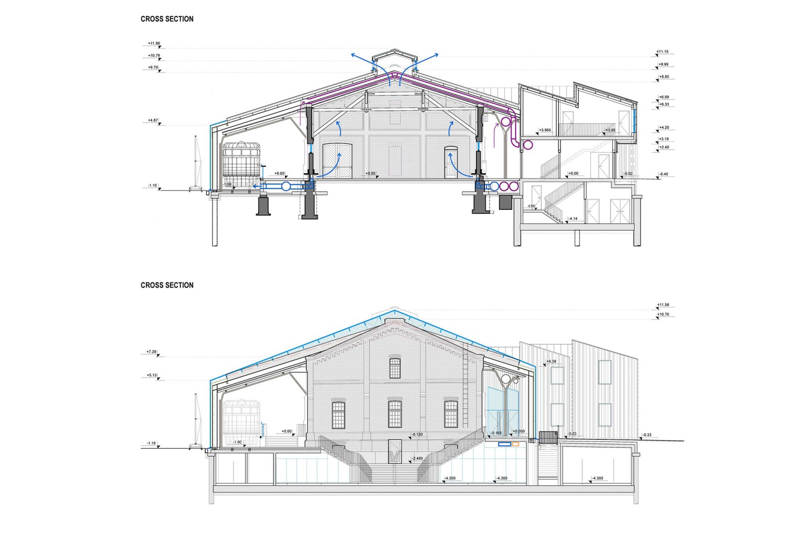 Cross sections. Hanzas Perons by Reinis Liepins, Sudraba Arhitektura.