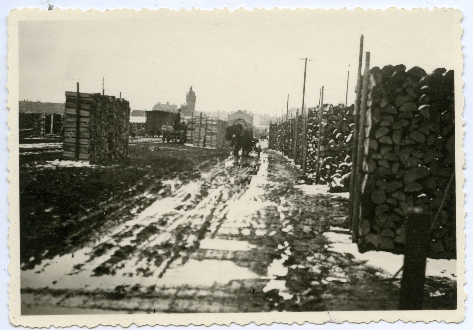 The firewood area of Riga Goods Station in 1939. Source – Latvian Railway History Museum. Courtesy of Reinis Liepins, Sudraba Arhitektura.