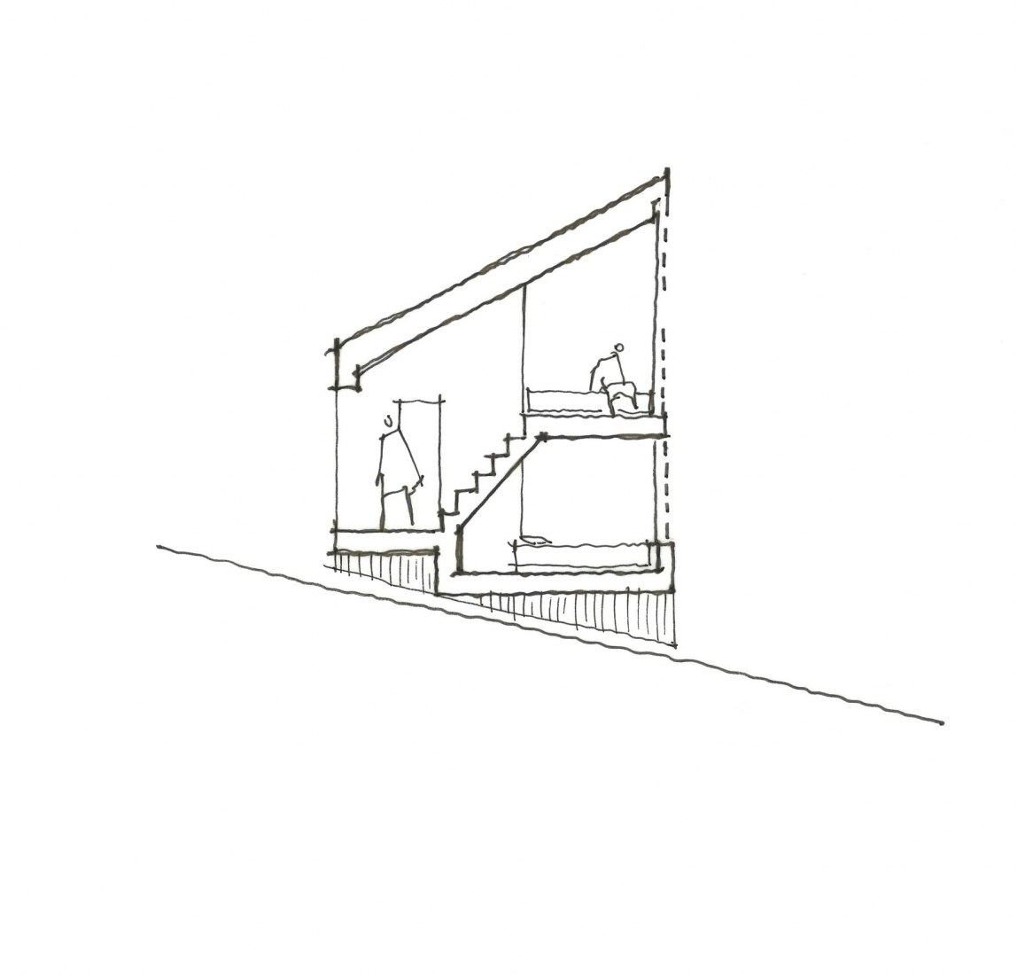 Croquis. Breitenbach Landscape Hotel 48 ° Nord por Reiulf Ramstad Arkitekter