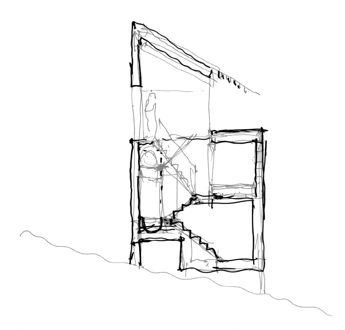 Croquis. Breitenbach Landscape Hotel 48 ° Nord por Reiulf Ramstad Arkitekter
