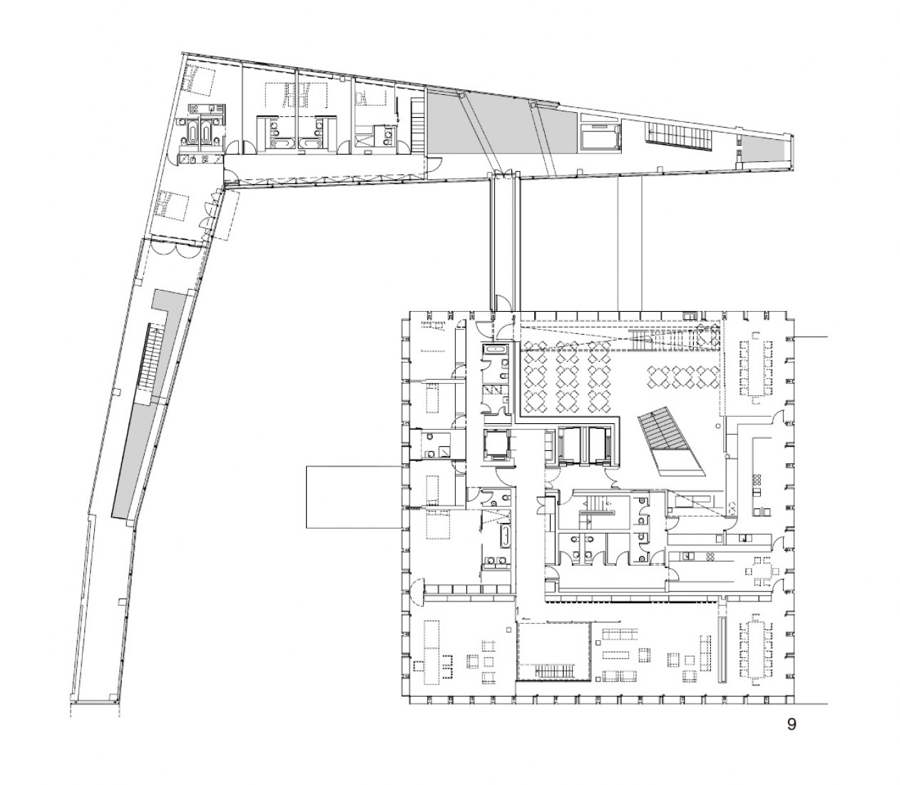 First floor plan. Embassy of the Netherlands in Berlin by OMA