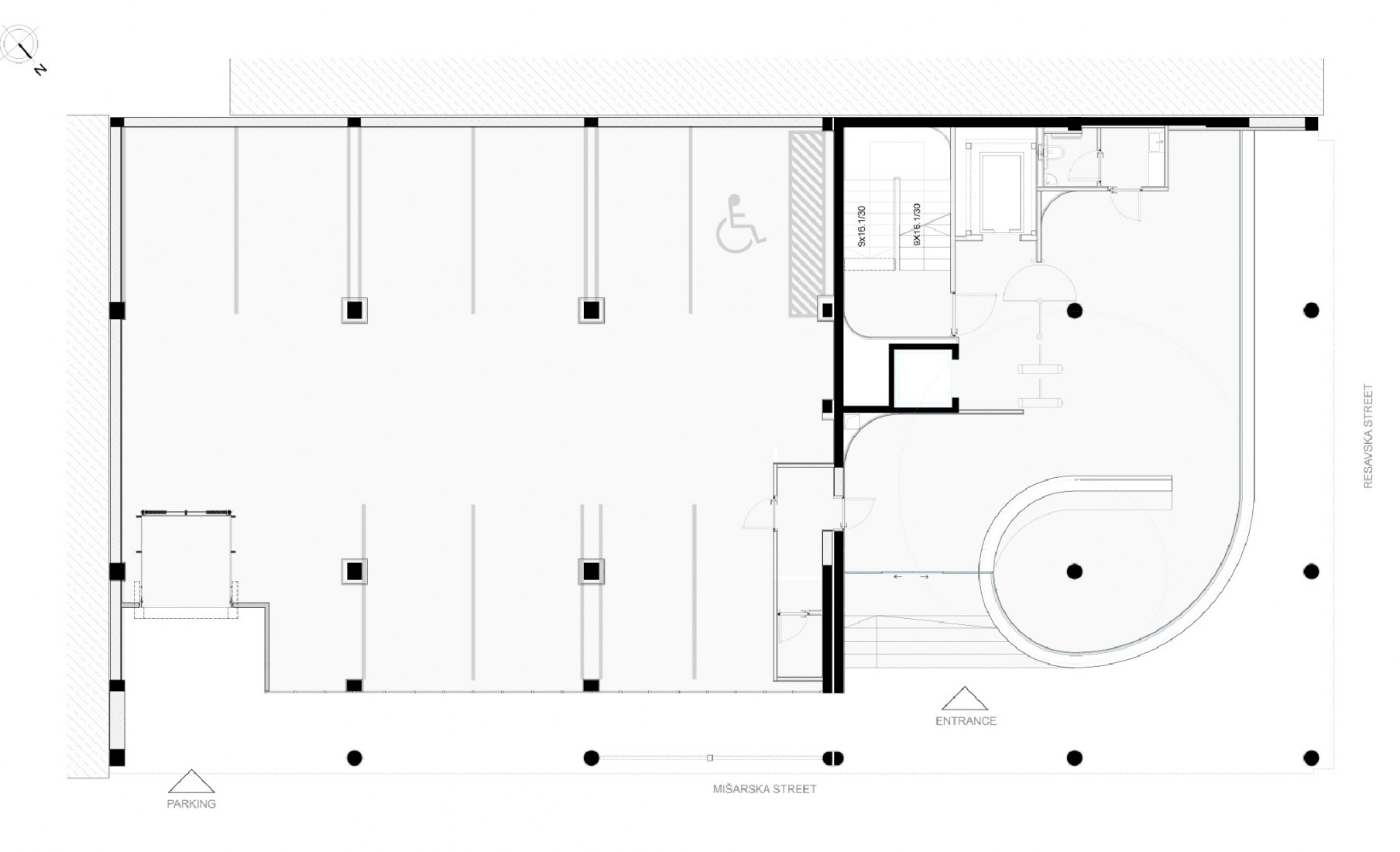 Ground floor. Business center by Remorker Architects