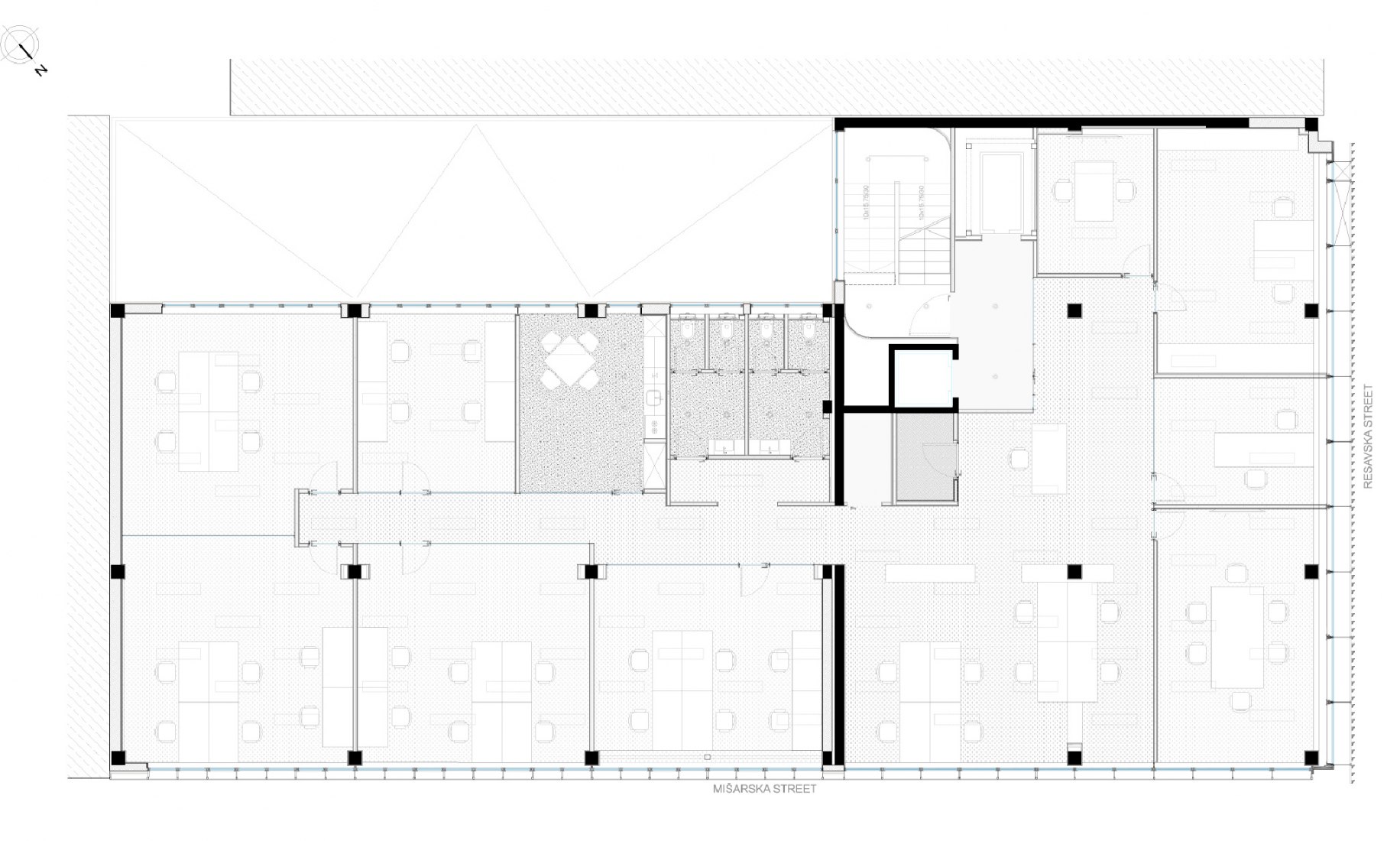 Floor plan. Business center by Remorker Architects