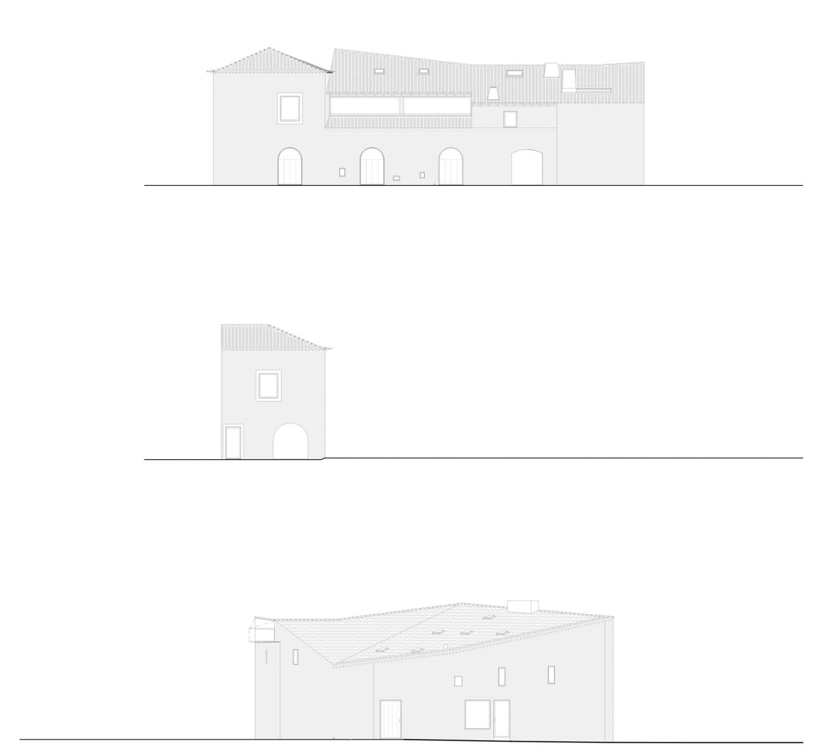 Alzado. Renovación del edificio de la Antigua Sociedad de Cerámica por Luisa Bebiano Arquitectos y Atelier do Corvo.