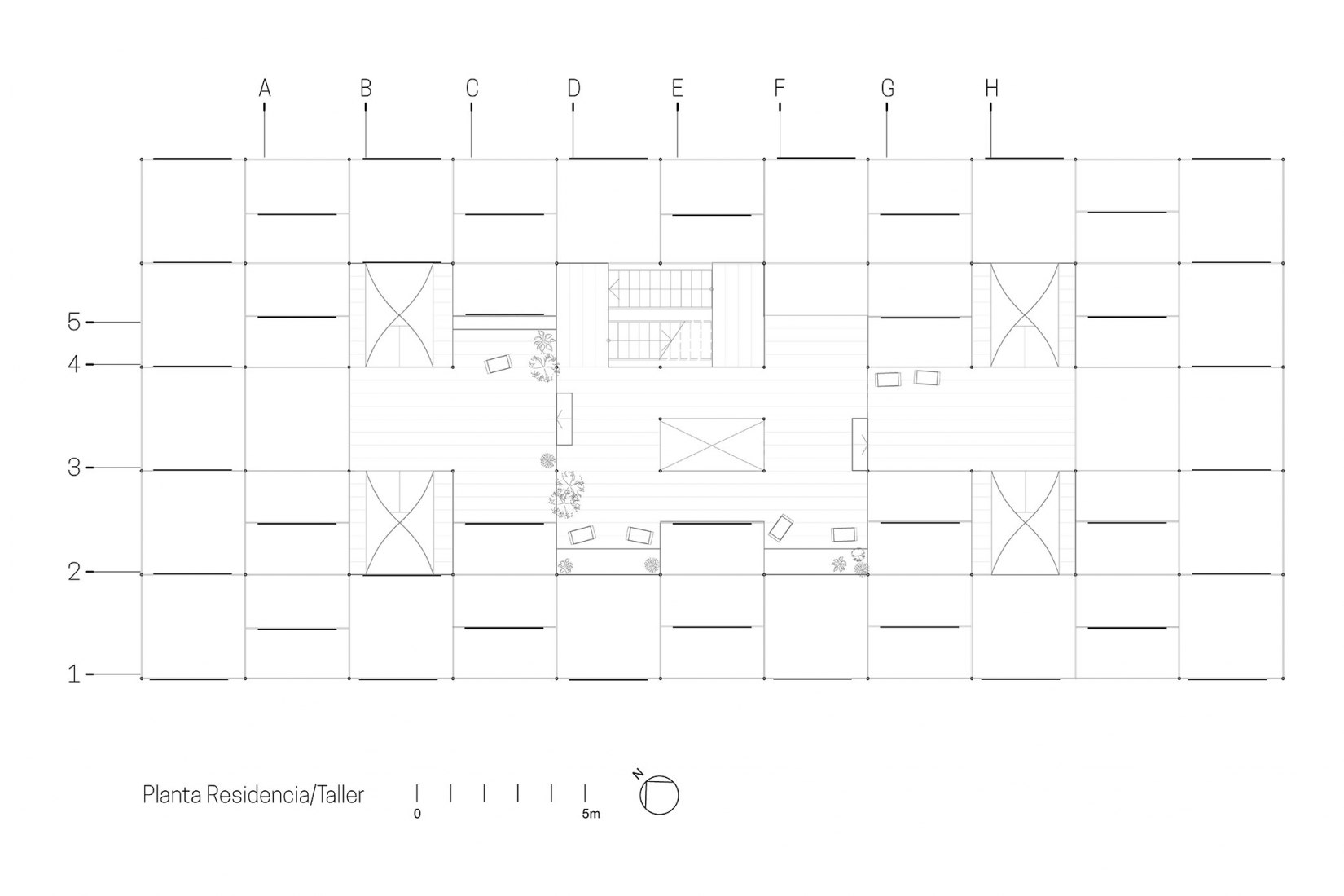 First floor plan. FAV Pavillion by República Portatil.