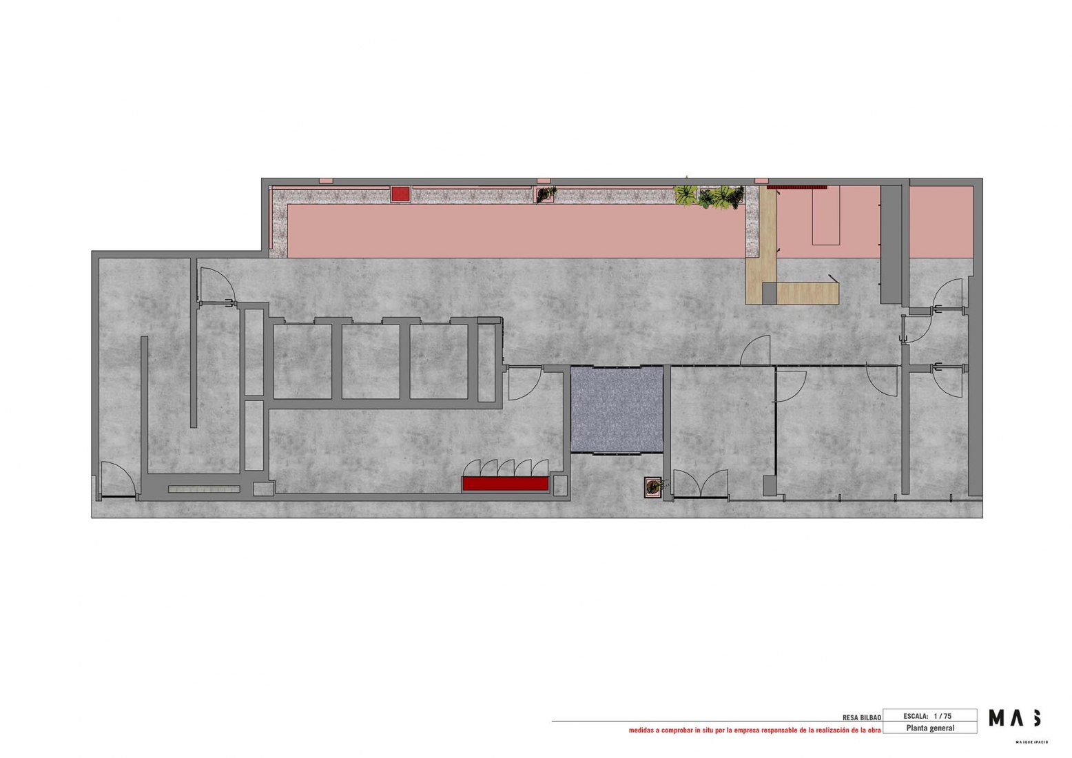 Ground floor plan. Resa’s second Student University by Masquespacio