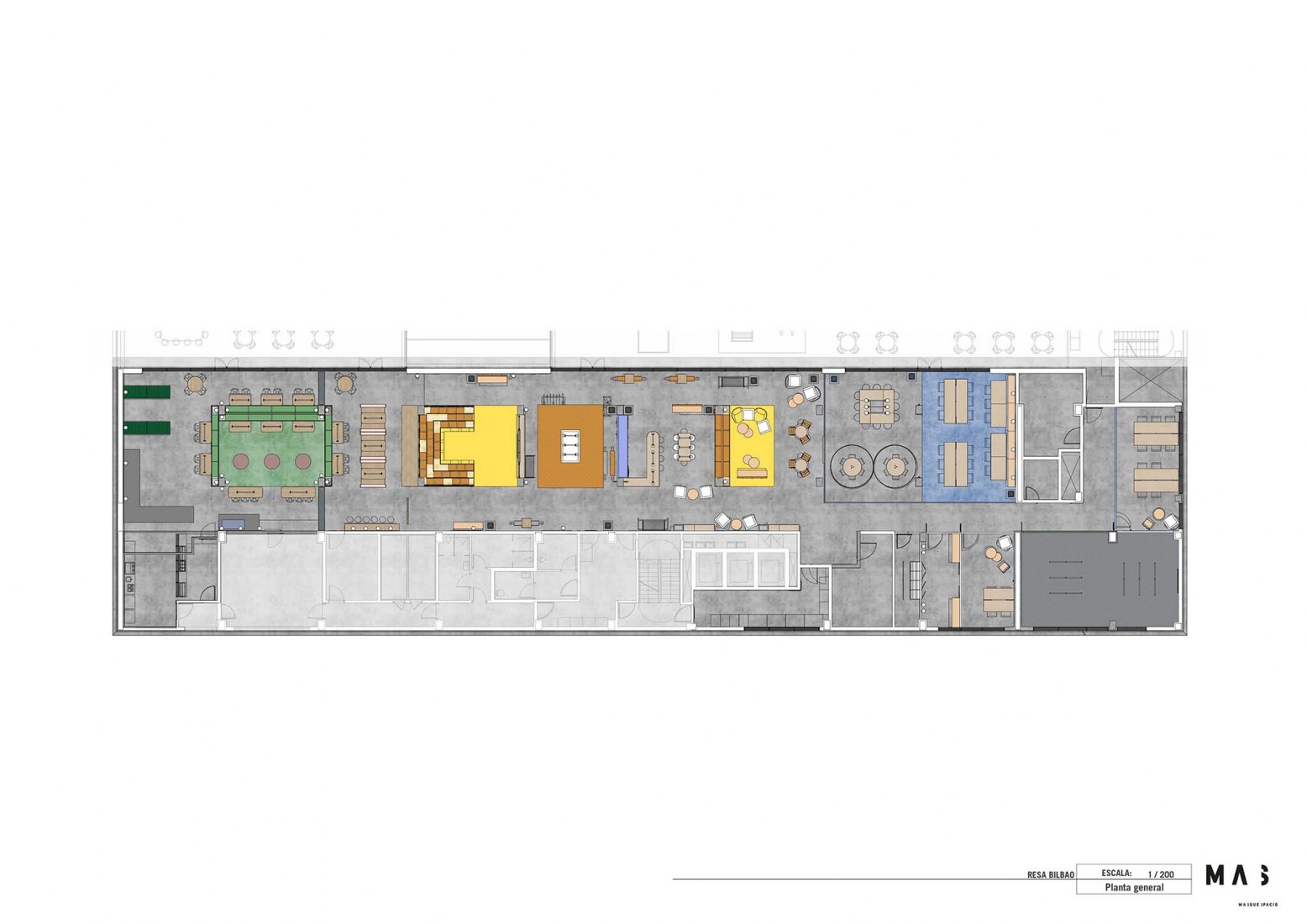 Floor plan. Resa’s second Student University by Masquespacio