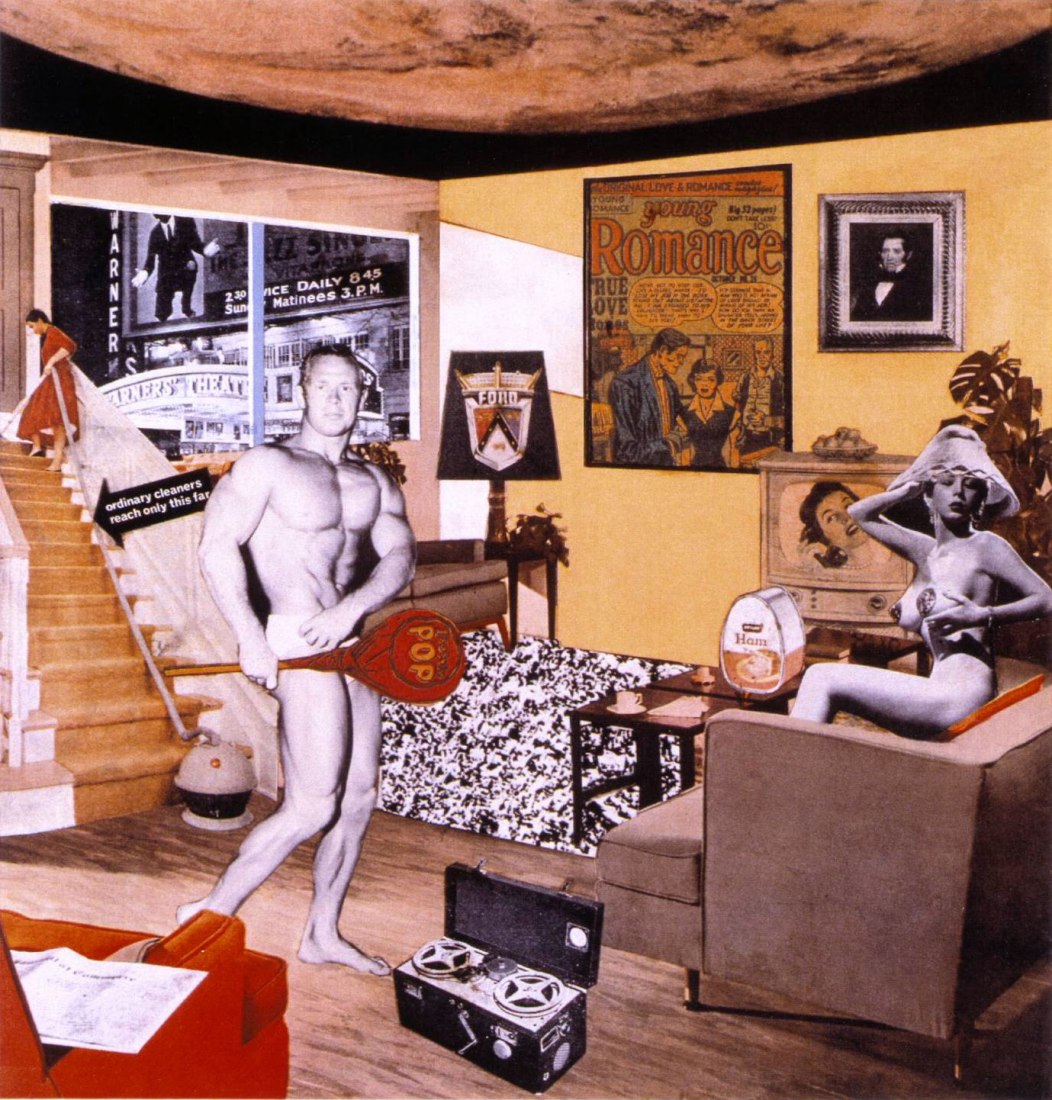 Detalle de la obrad de Richard Hamilton, Just what is it that makes today's homes so different, so appealing? (1956). Courtesy the estate of Richard Hamilton 