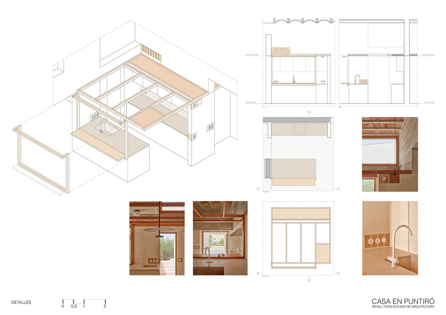 Detail plan. House in Puntiró by Estudio Ripoll-Tizón.