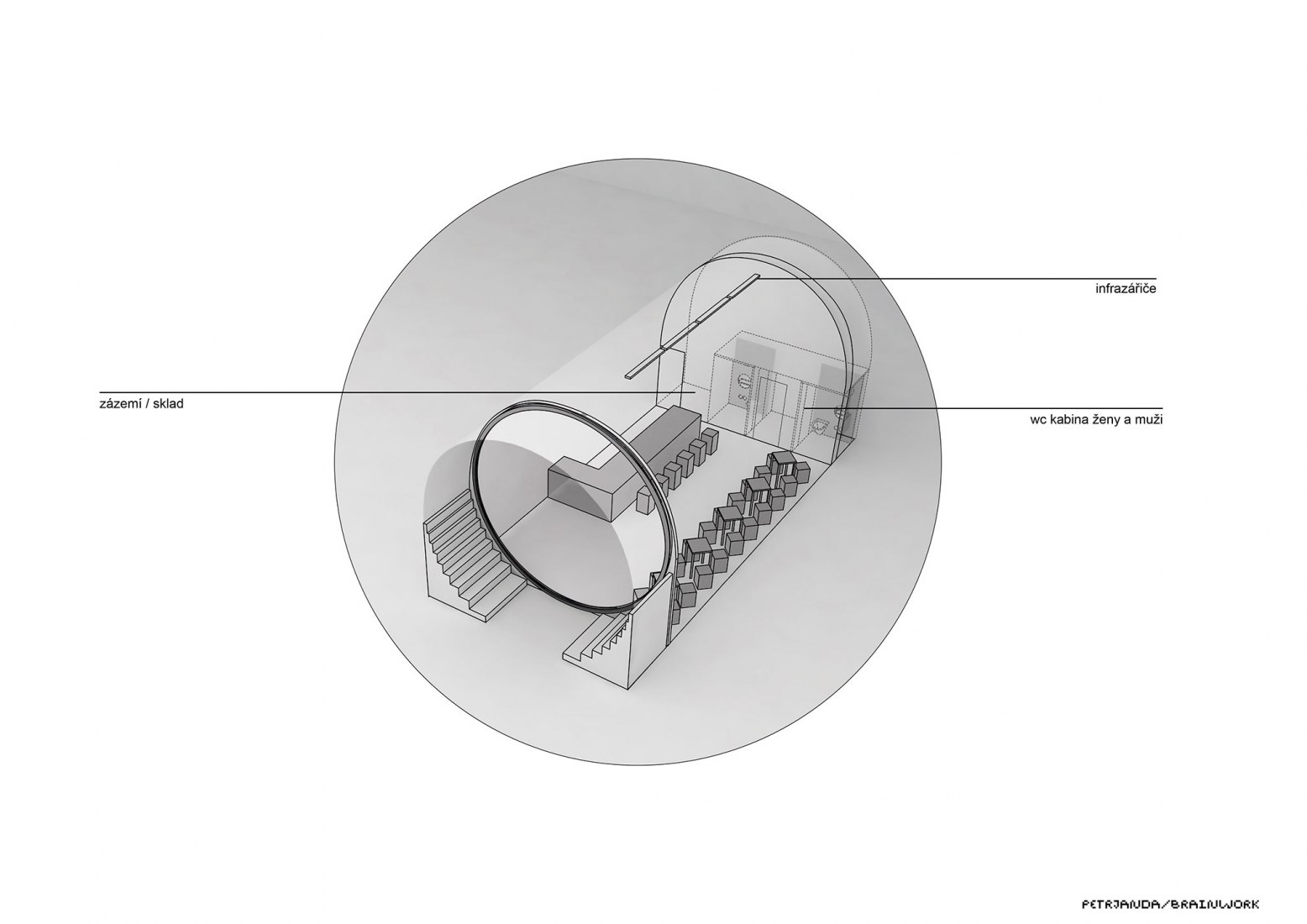 Esquema, bóvedas. La orilla del río de Praga por petrjanda / brainwork