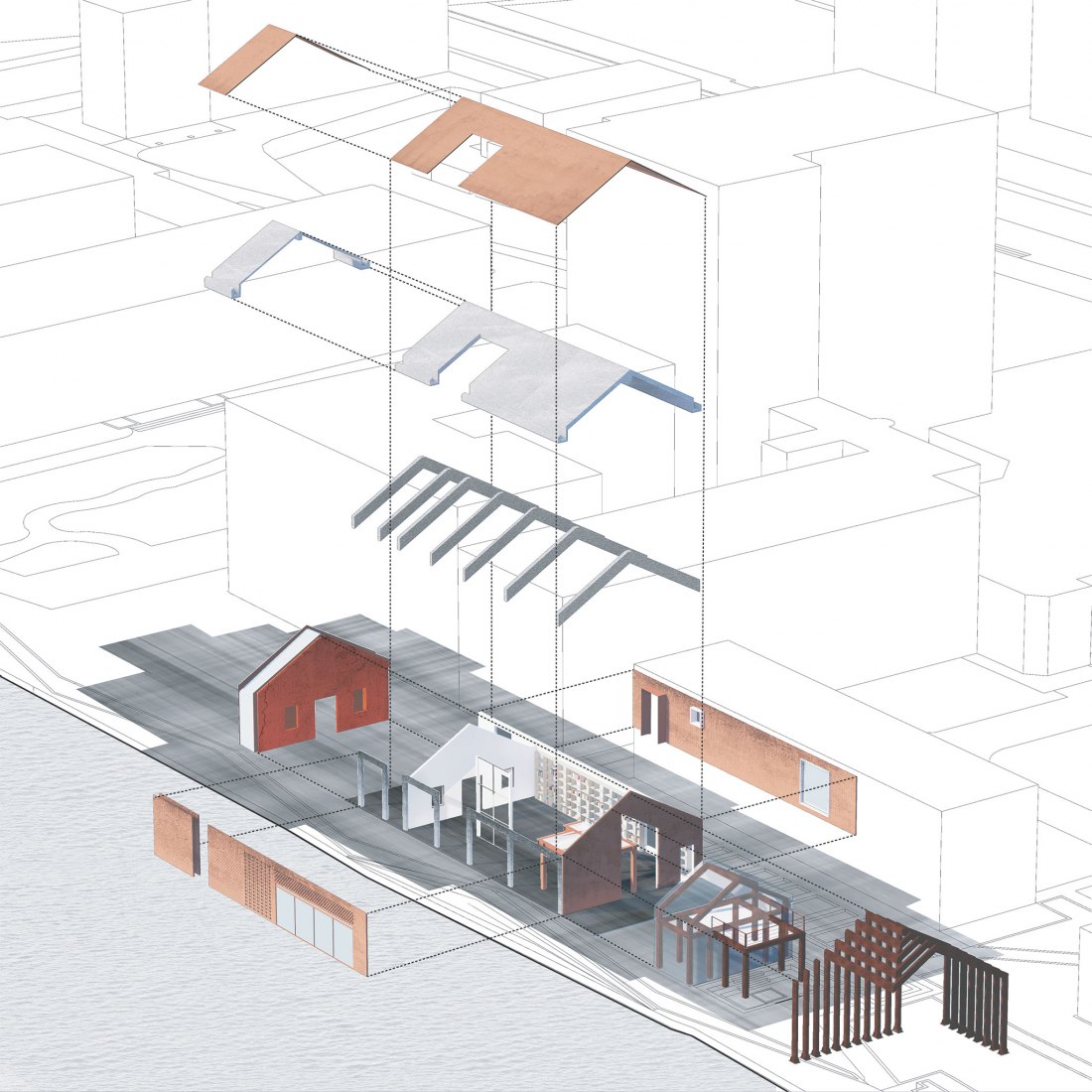 Diagram. Liva Riverside Book Bar by Lacime Architects.