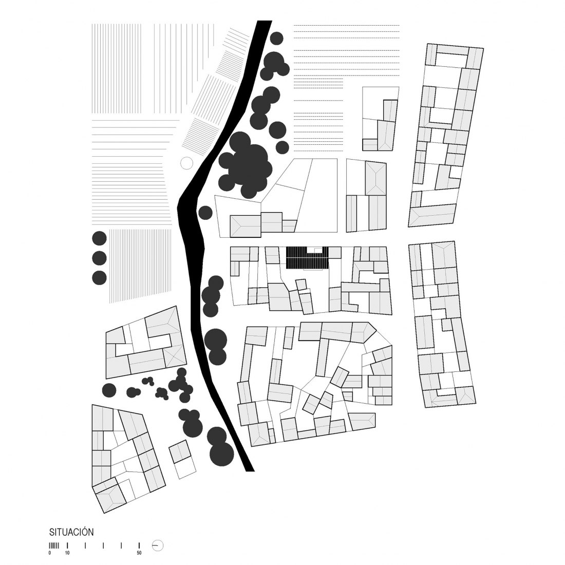 Plano de situación. Casa FRU by Roberto Lebrero and Borja Gómez.