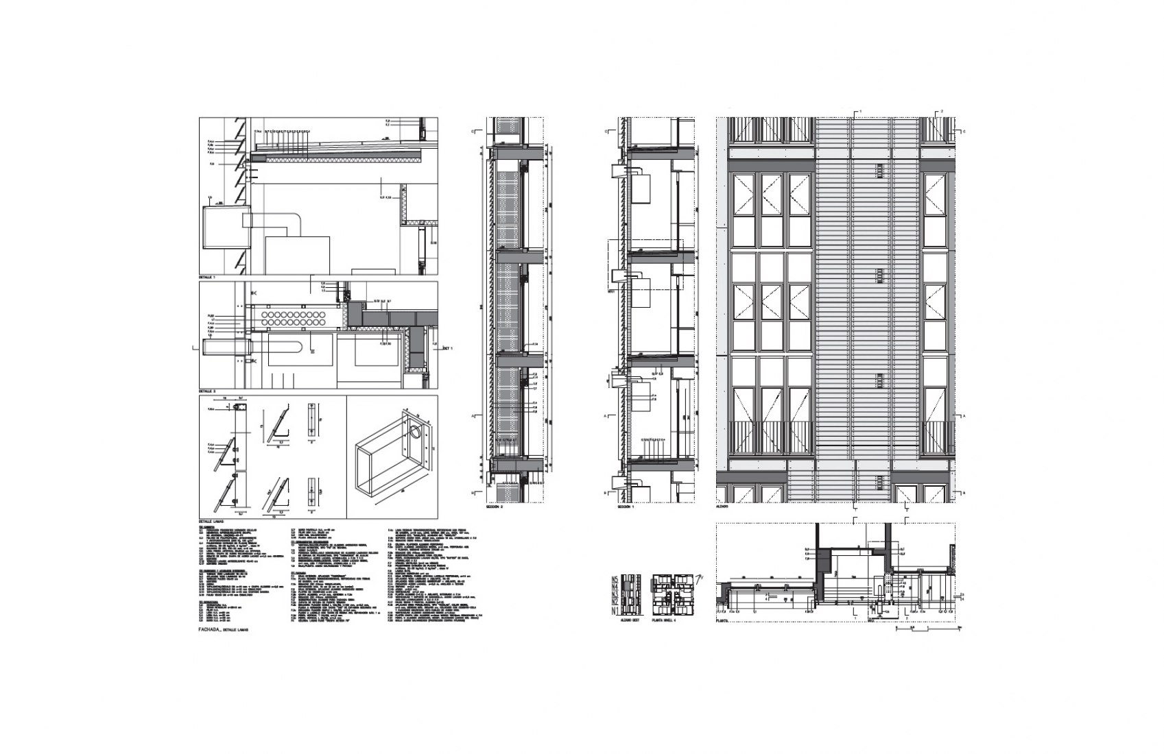 Sección constructiva.