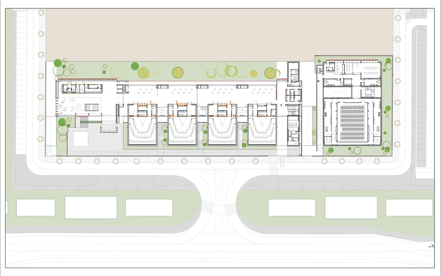 Ground floor plan. IT offices + classroom building by Rstudio arquitectura.