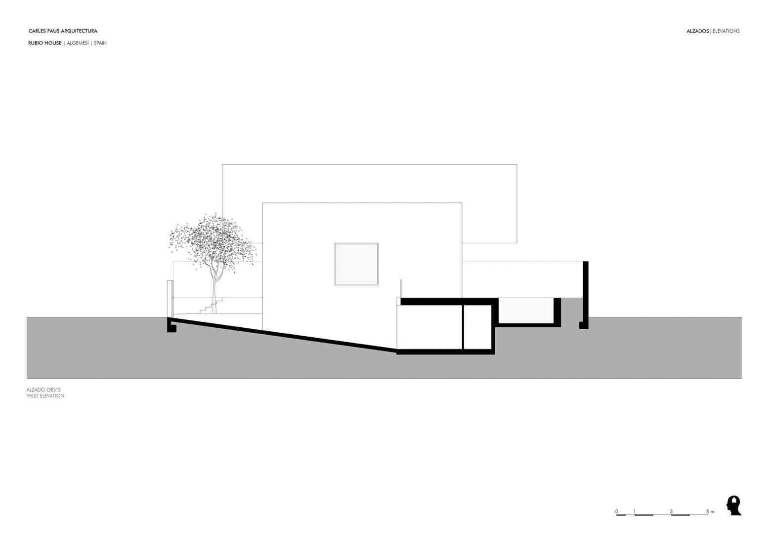 Alzado. Rubio House por Carles Faus Arquitectura.
