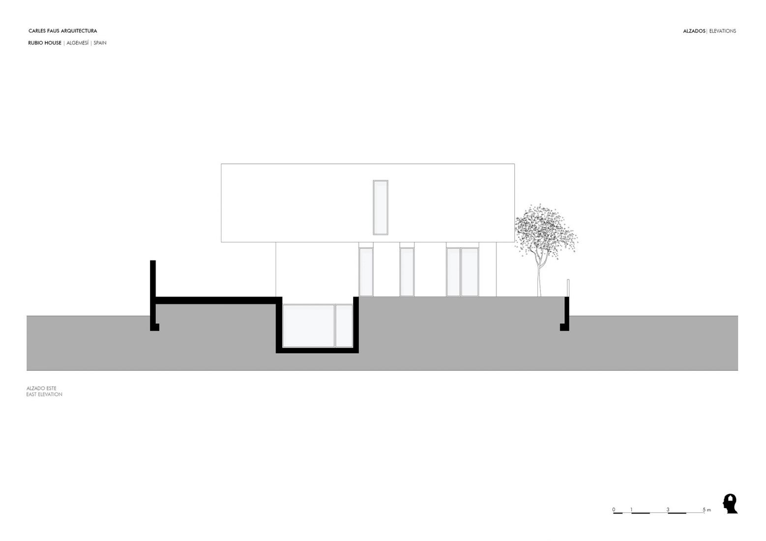 Alzado. Rubio House por Carles Faus Arquitectura.