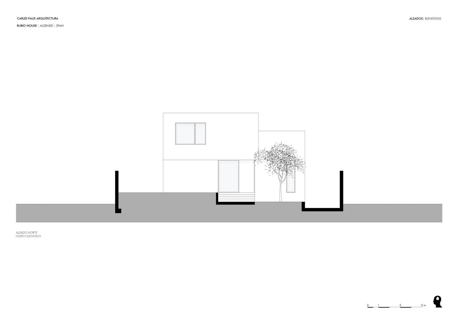 Alzado. Rubio House por Carles Faus Arquitectura.