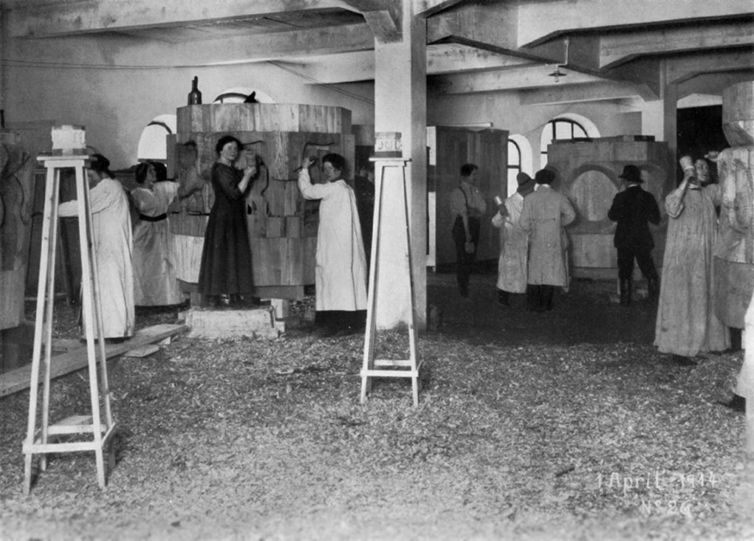 Inteior view. The first Goetheanum. At the edge of expressionism: Rudolf Steiner.  Photography © Courtesy of Rudolf Steiner Web.