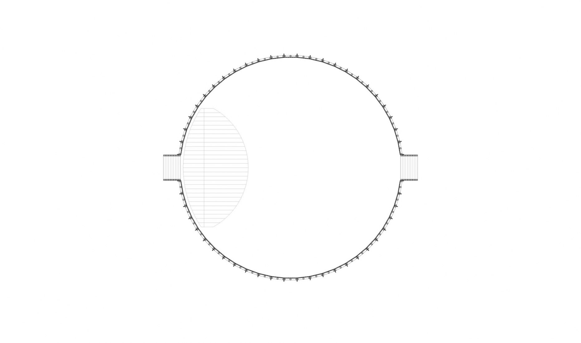 Floor plan - Cylinder Pavilion. Modular Pavilions for the 11th Momentum Biennale by S-AR.