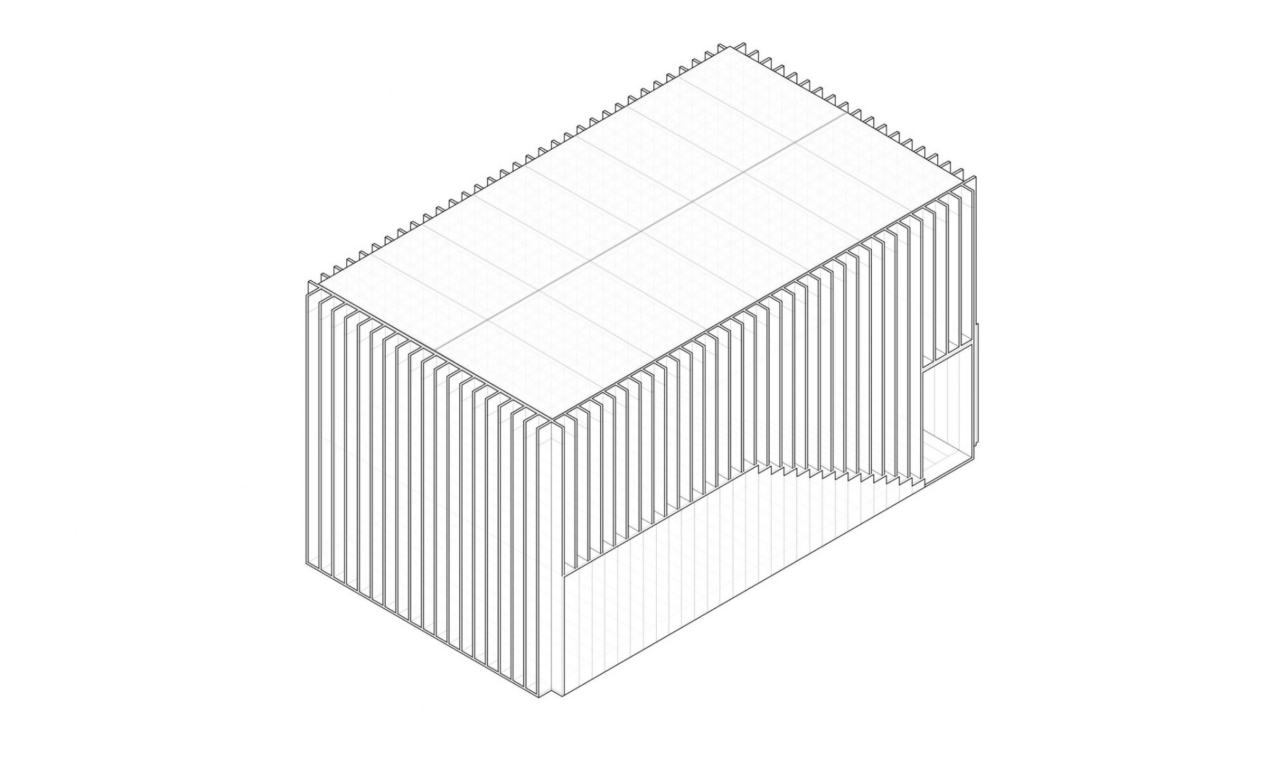 Axonometry - Staircase Pavilion. Modular Pavilions for the 11th Momentum Biennale by S-AR.