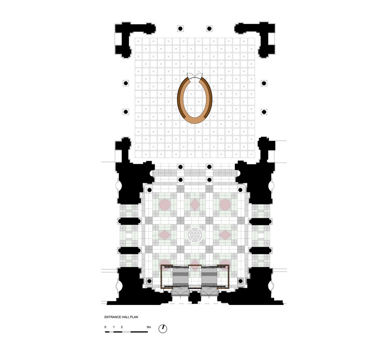 Ground floor plan. V&A Cromwell Road entrance by Sam Jacob Studio.