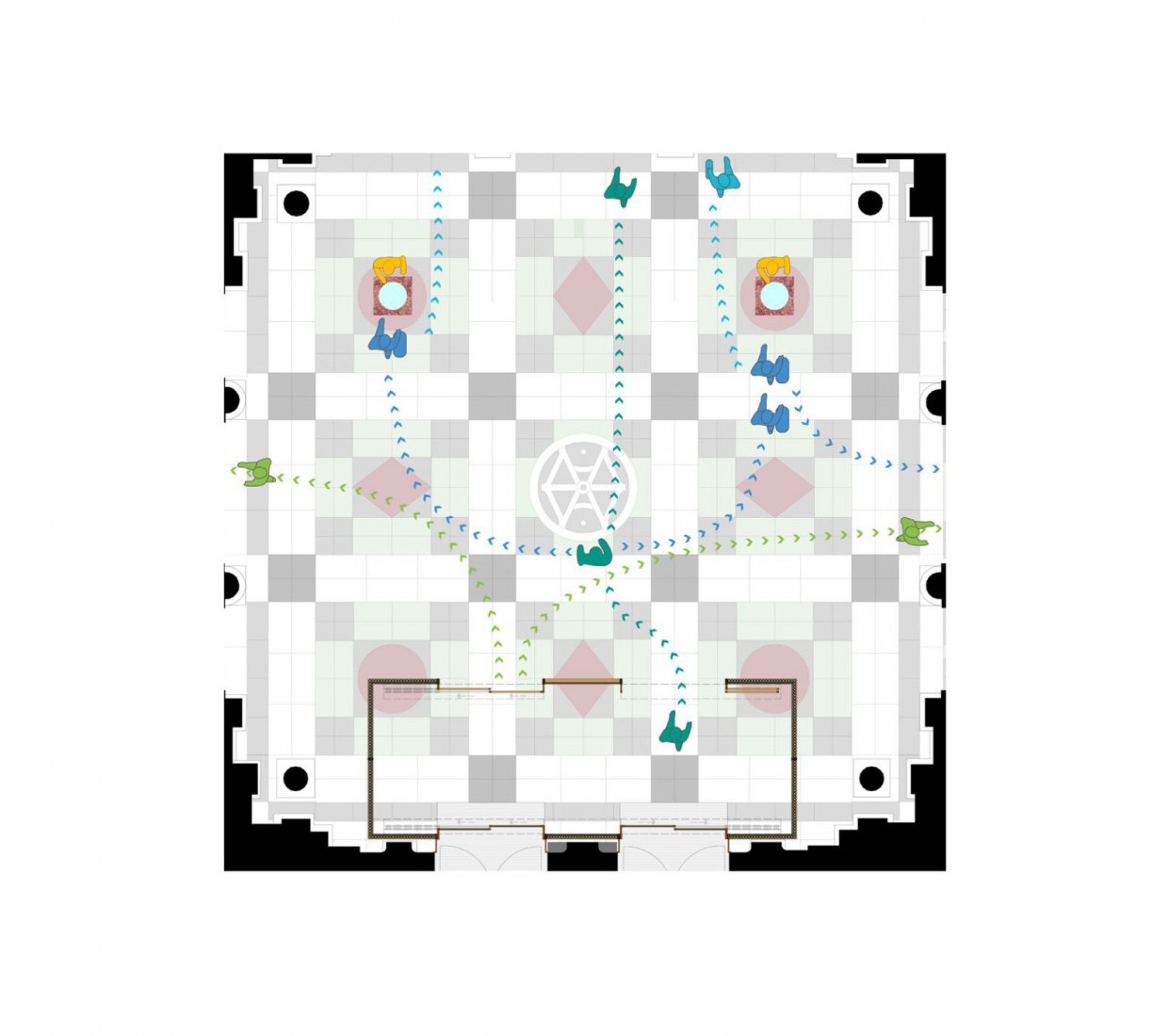 Floor plan detail. V&A Cromwell Road entrance by Sam Jacob Studio.