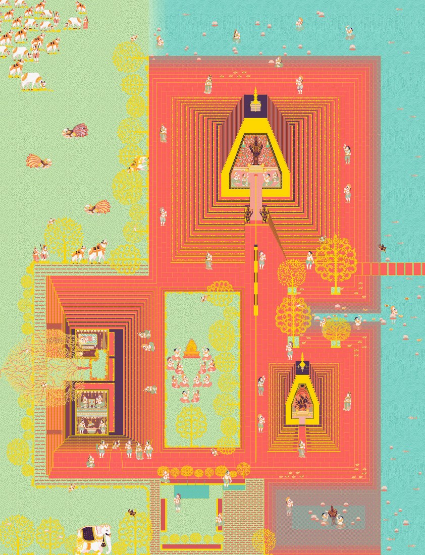 Project illustration concept. Balaji Temple by Sameep Padora & Associates