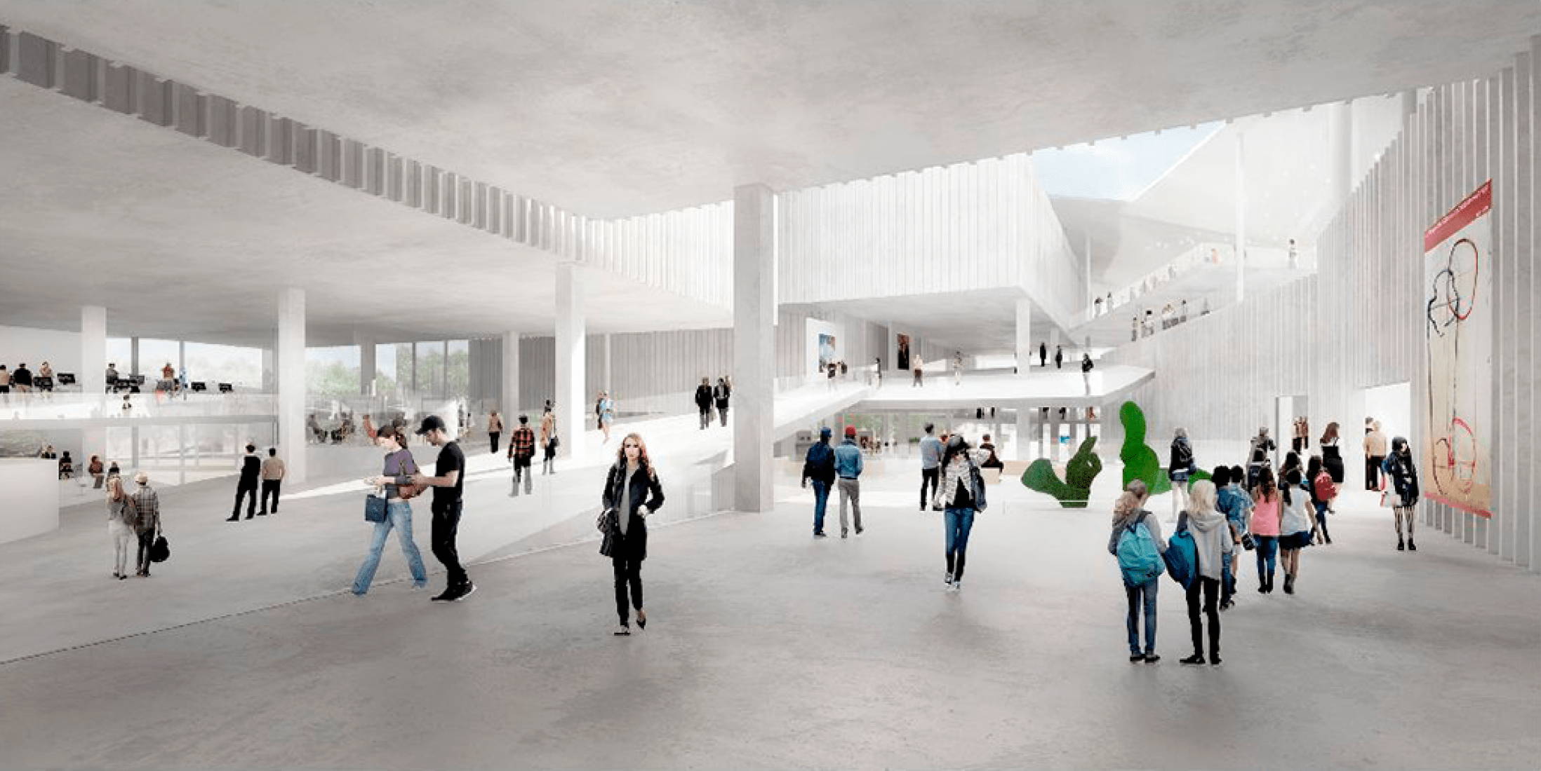 Propuesta por SANAA para la Nueva Galería Nacional/Museo Ludwig. Imagen cortesía de Liget Budapest Design Competition. 