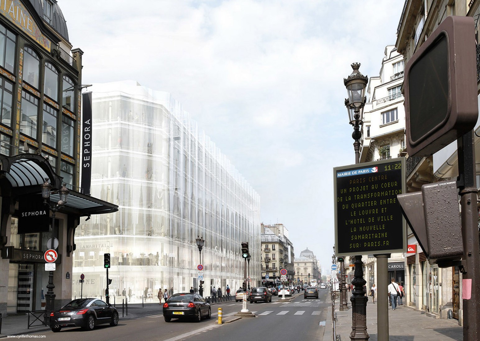 Urban context. La Samaritaine. Rendering by SANAA.