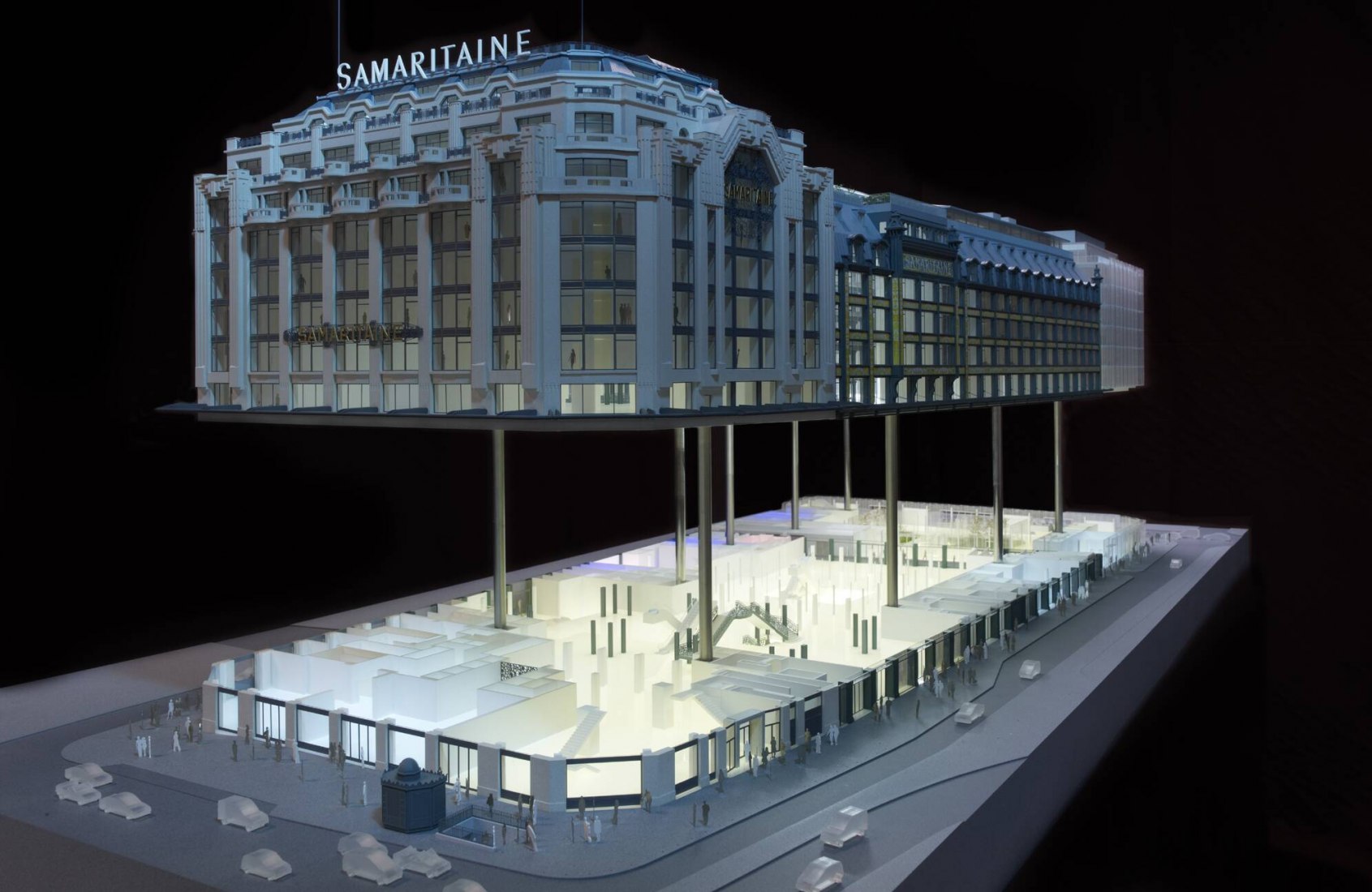 Maqueta del Proyecto de reforma de La Samaritaine por SANAA. 
