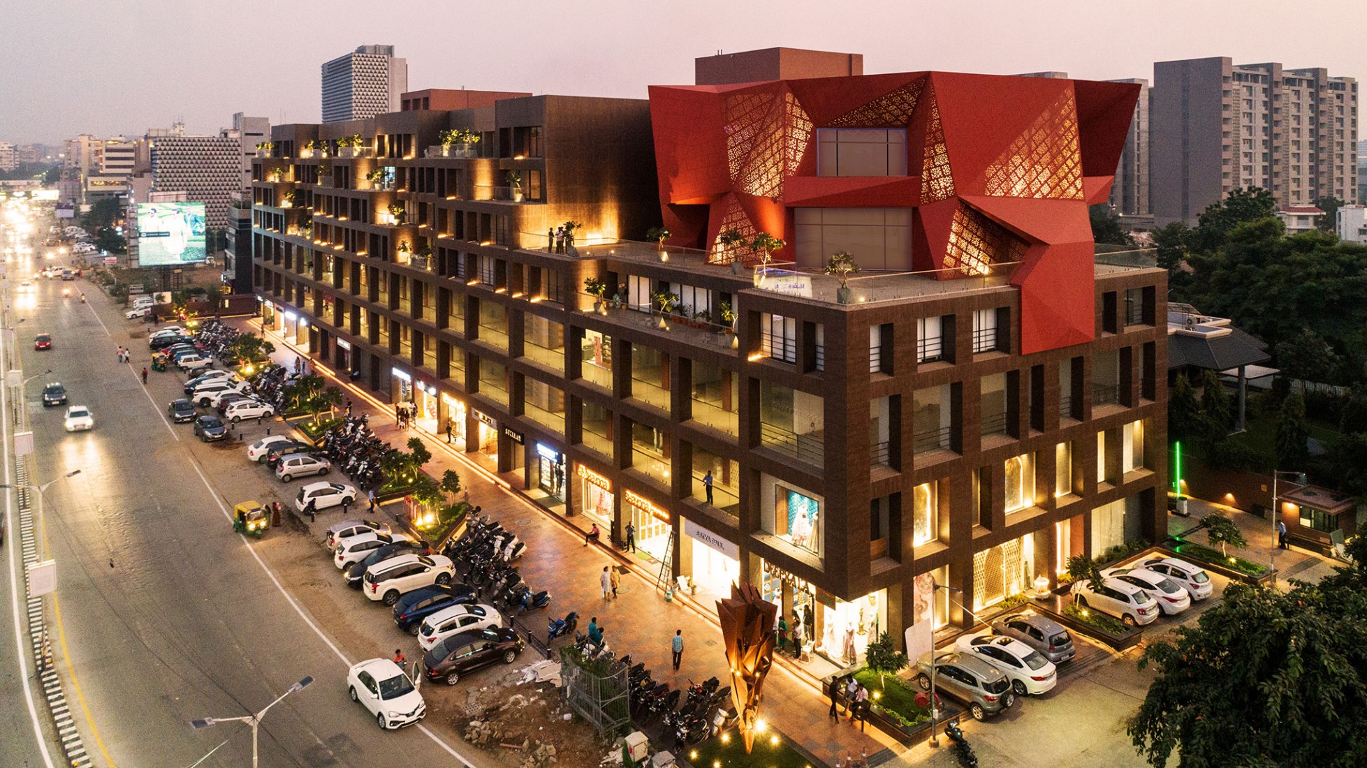 Edificio Stellar por Sanjay Puri Architects. Fotografía por Abhishek Shah 