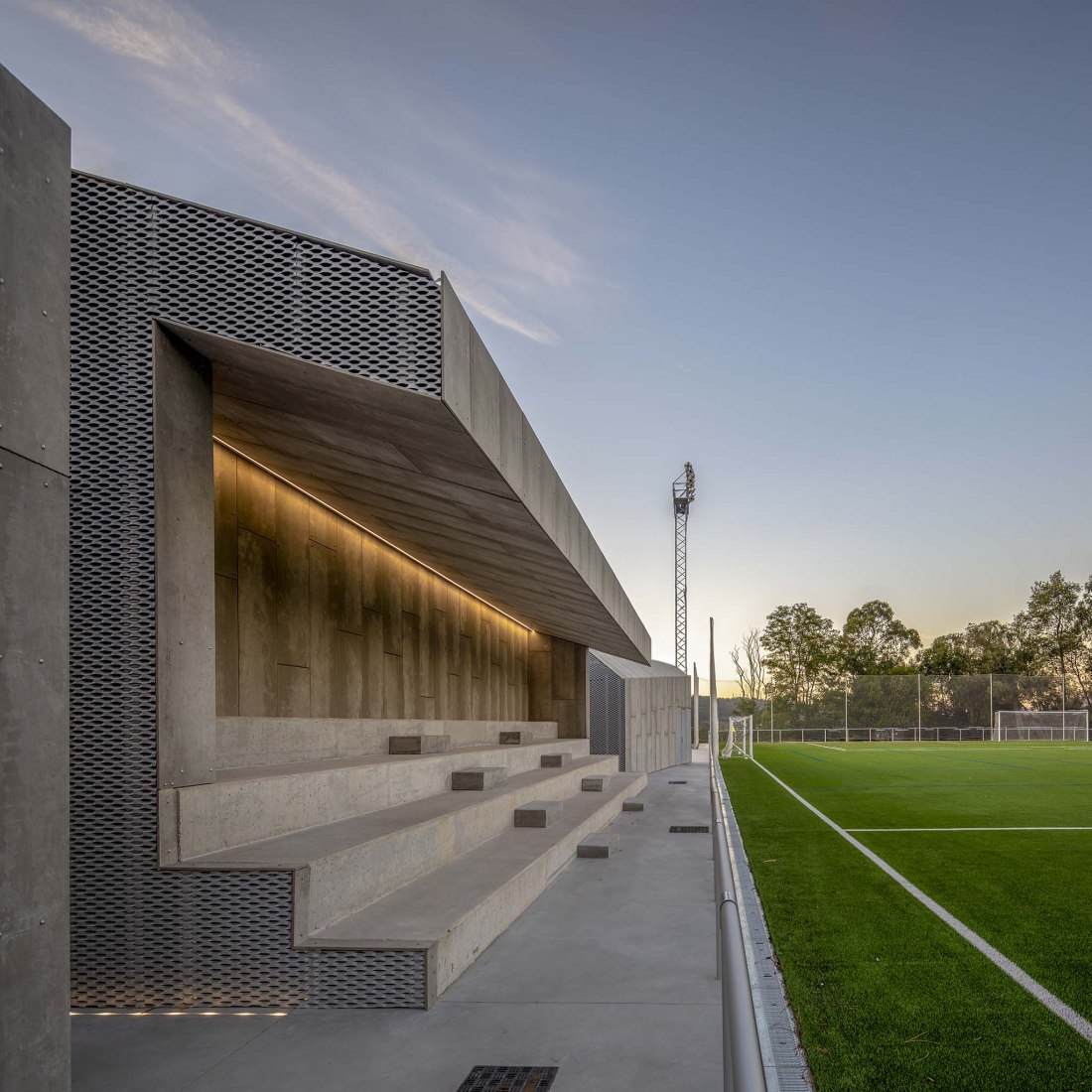 Campañó soccer field by Santos y Mera Arquitectos. Photograph by Héctor Fernández Santos-Díez