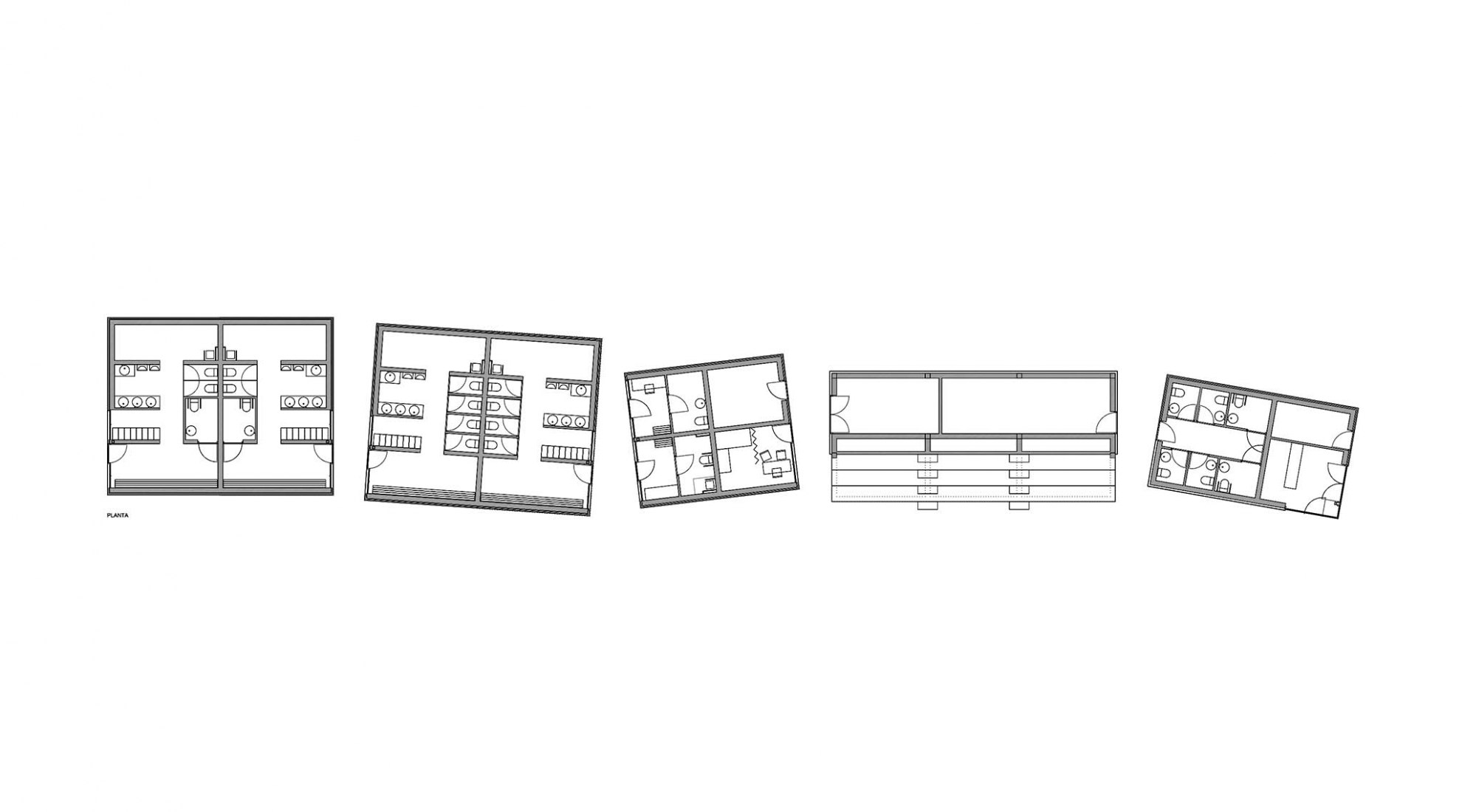 Floor plan. Campañó soccer field by Santos y Mera Arquitectos.