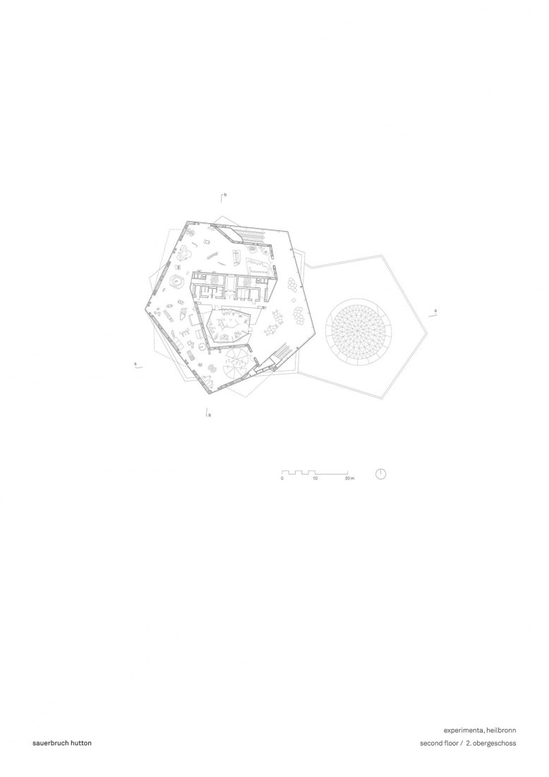 Second floor plan. Experimenta, Heilbronn by Sauerbruch Hutton.