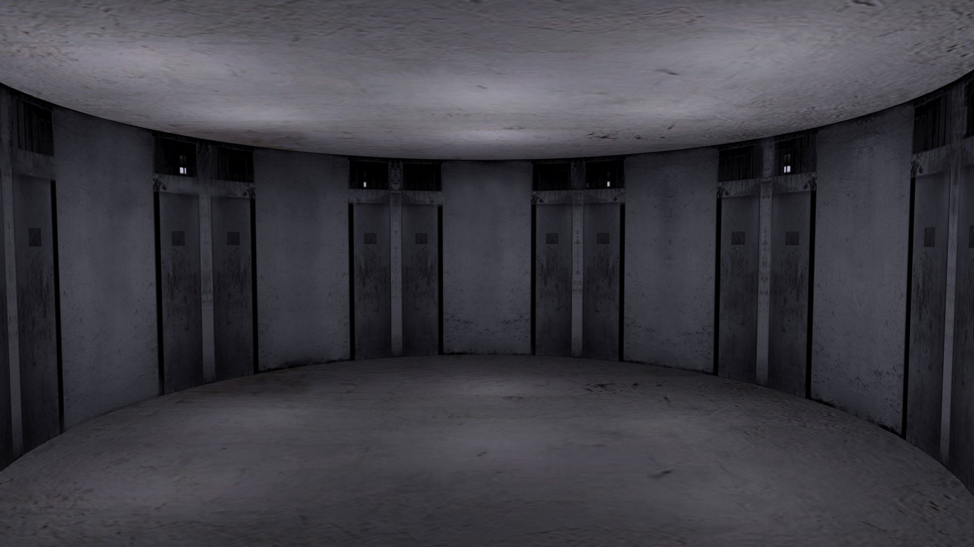 This corridor in the prison, known to be linear, was experienced by a survivor while he was  tortured and the space was distorted by the traumatic conditions at the moment the memory was encoded. Image: Forensic Architecture, 2016. Image courtesy of Tate
