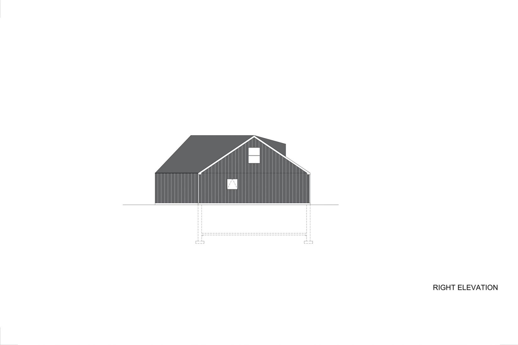 Elevation. Oblong Farm by Scalar Architecture.